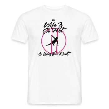 Aerial Silk Dancer for Aerial Ribbon and Aerialist - Men's T-Shirt - white - Front - AI Model Male 178 dark (178cm)