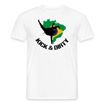 Capoeira for Mixed Martial Arts and Kickboxing - Men's T-Shirt - white - Front - AI Model Male 178 dark (178cm)