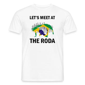 Ginga Capoeira pour les arts martiaux brésiliens - T-shirt homme - blanc - Devant - AI Model Male 178 dark (178cm)