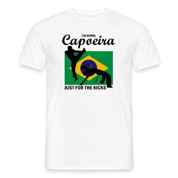 Ginga Capoeira pour les arts martiaux brésiliens - T-shirt homme - blanc - Devant - AI Model Male 178 dark (178cm)
