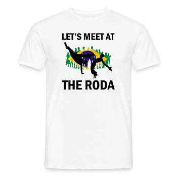 Capoeira pour arts martiaux mixtes et kickboxing - T-shirt homme - blanc - Devant - AI Model Male 178 dark (178cm)