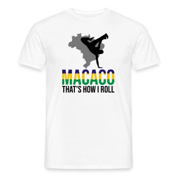 Arts martiaux brésiliens pour instruments de capoeira - T-shirt homme - blanc - Devant - AI Model Male 178 dark (178cm)