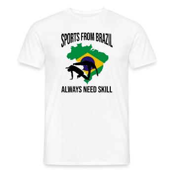 Capoeira for Mixed Martial Arts and Kickboxing - Men's T-Shirt - white - Front - AI Model Male 178 dark (178cm)