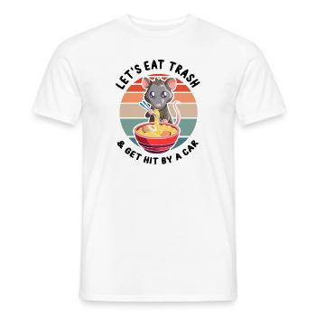 Raccoon design for possum and possums - Men's T-Shirt - white - Front - AI Model Male 178 dark (178cm)