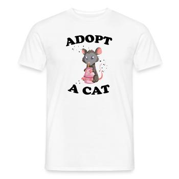 Raccoon design for possum and possums - Men's T-Shirt - white - Front - AI Model Male 178 dark (178cm)