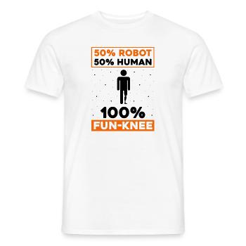 Artificial limb design for leg prosthesis - Men's T-Shirt - white - Front - AI Model Male 178 dark (178cm)