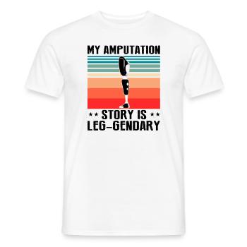 Artificial leg design for leg prostheses - Men's T-Shirt - white - Front - AI Model Male 178 dark (178cm)