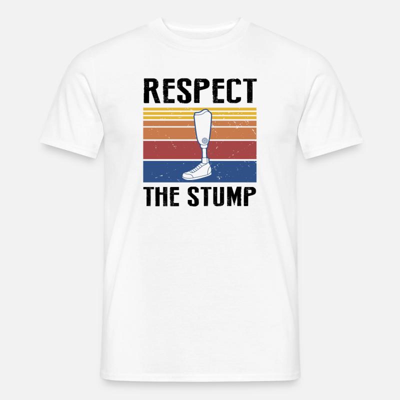 Beinprothesendesign und Beinprothesen - Männer T-Shirt - Weiß