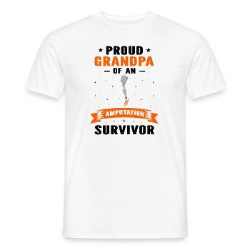 Beinprothesendesign und Beinprothesen - Männer T-Shirt - Weiß - Vorne - AI Model Male 178 dark (178cm)