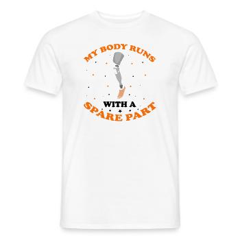 Beinprothesendesign und Beinprothesen - Männer T-Shirt - Weiß - Vorne - AI Model Male 178 dark (178cm)