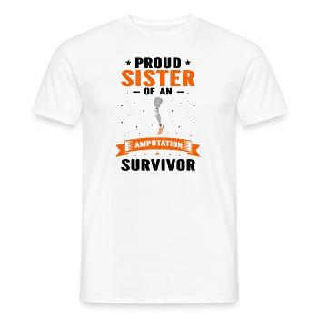 Beinprothesendesign und Beinprothesen - Männer T-Shirt - Weiß - Vorne - AI Model Male 178 dark (178cm)