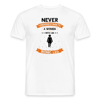 Artificial limb design for leg prosthesis - Men's T-Shirt - white - Front - AI Model Male 178 dark (178cm)
