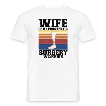 Beinprothesendesign und Beinprothesen - Männer T-Shirt - Weiß - Vorne - AI Model Male 178 dark (178cm)