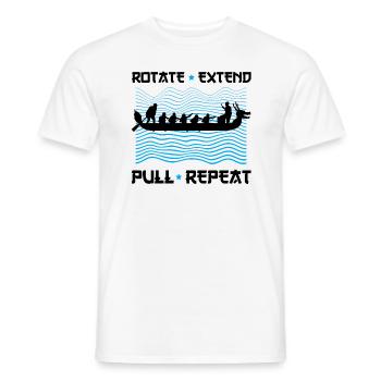 Course de bateaux chinois pour les entraîneurs de bateaux-dragons - T-shirt homme - blanc - Devant - AI Model Male 178 dark (178cm)
