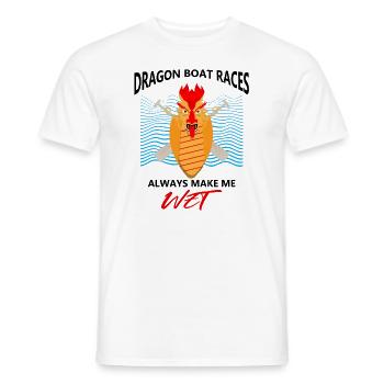 Chinese Boat Race for Dragon Boat Trainers - Men's T-Shirt - white - Front - AI Model Male 178 dark (178cm)