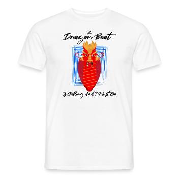 Dragon Boat Trainer for Chinese Boat Racing - Men's T-Shirt - white - Front - AI Model Male 178 dark (178cm)
