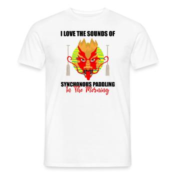 Dragon boating theme for dragon boat paddling - Men's T-Shirt - white - Front - AI Model Male 178 dark (178cm)