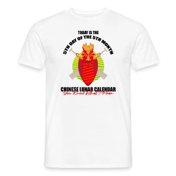 Conception de course de bateaux-dragons pour Dragon Boating - T-shirt homme - blanc - Devant - AI Model Male 178 dark (178cm)