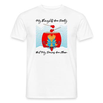 Course de bateaux chinois pour les entraîneurs de bateaux-dragons - T-shirt homme - blanc - Devant - AI Model Male 178 dark (178cm)