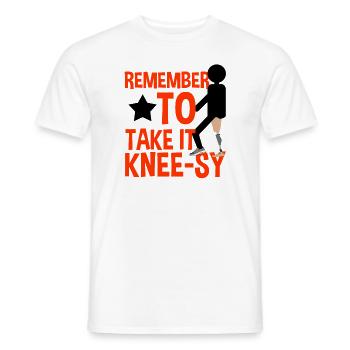 Artificial limb design for leg prosthesis - Men's T-Shirt - white - Front - AI Model Male 178 dark (178cm)