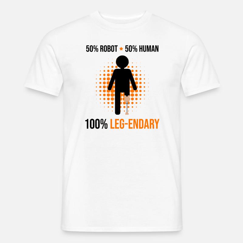 Beinprothesendesign und Beinprothesen - Männer T-Shirt - Weiß