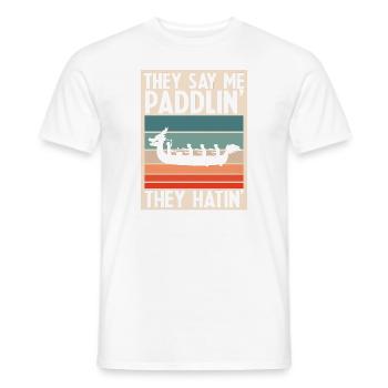 Formateur de bateau-dragon et bateau-dragon - T-shirt homme - blanc - Devant - AI Model Male 178 dark (178cm)
