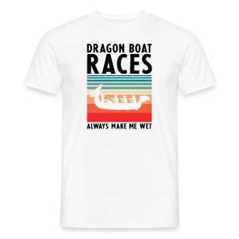 Dragon boating theme for dragon boat paddling - Men's T-Shirt - white - Front - AI Model Male 178 dark (178cm)