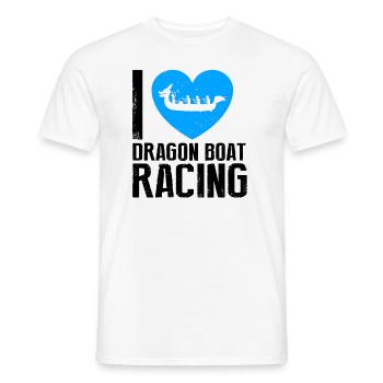 Drachenboot Crew und Drachenbootfahren - Männer T-Shirt - Weiß - Vorne - AI Model Male 178 dark (178cm)