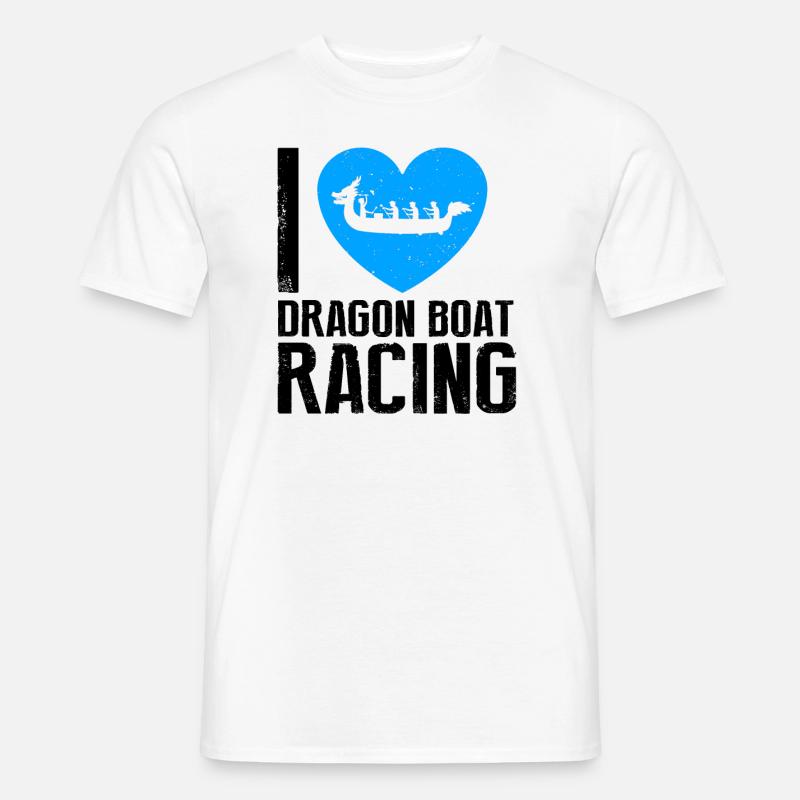 Drachenboot Crew und Drachenbootfahren - Männer T-Shirt - Weiß