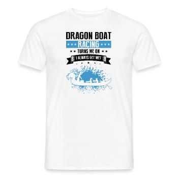 Chinese Boat Race for Dragon Boat Trainers - Men's T-Shirt - white - Front - AI Model Male 178 dark (178cm)