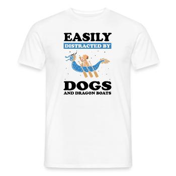 Dragon Boat Racing Theme for Dragon Boating - Men's T-Shirt - white - Front - AI Model Male 178 dark (178cm)