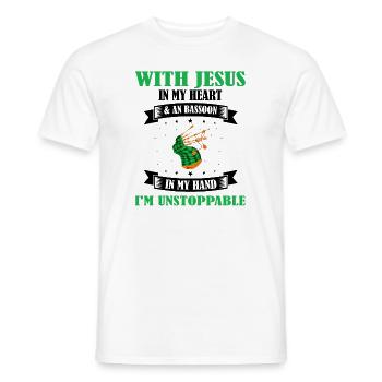 Bagpipes for pipers and Scots - Men's T-Shirt - white - Front - AI Model Male 178 dark (178cm)