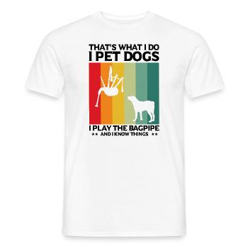Citation de cornemuse pour les musiciens écossais et de cornemuse - T-shirt homme - blanc - Devant - AI Model Male 178 dark (178cm)