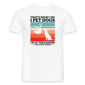 Scotsman Zitat für Dudelsackmusiker und Dudelsack - Männer T-Shirt - Weiß - Vorne - AI Model Male 178 dark (178cm)