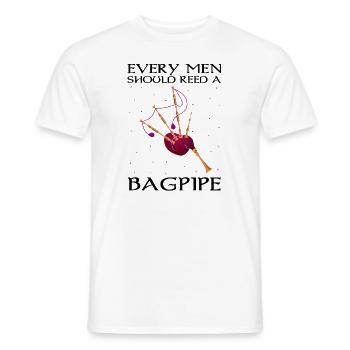 Scotsman Zitat für Dudelsackmusiker und Dudelsack - Männer T-Shirt - Weiß - Vorne - AI Model Male 178 dark (178cm)