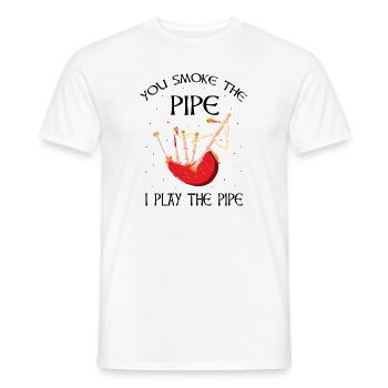 Conception de cornemuse pour Scotland Pride et cornemuse - T-shirt homme - blanc - Devant - AI Model Male 178 dark (178cm)