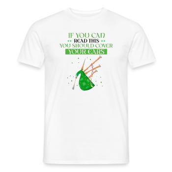 Scotsman Zitat für Dudelsackmusiker und Dudelsack - Männer T-Shirt - Weiß - Vorne - AI Model Male 178 dark (178cm)