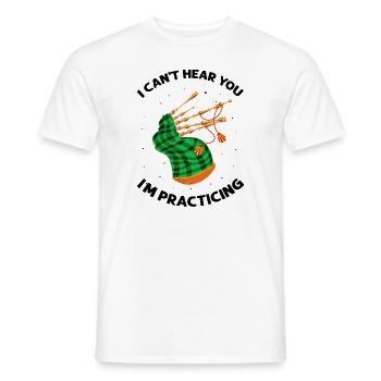 Bagpipes for pipers and Scots - Men's T-Shirt - white - Front - AI Model Male 178 dark (178cm)