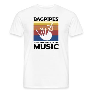 Citation de cornemuse pour les musiciens écossais et de cornemuse - T-shirt homme - blanc - Devant - AI Model Male 178 dark (178cm)