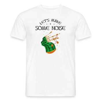 Bagpipes for pipers and Scots - Men's T-Shirt - white - Front - AI Model Male 178 dark (178cm)