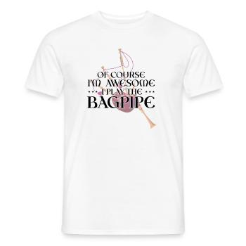 Conception de cornemuse pour Scotland Pride et cornemuse - T-shirt homme - blanc - Devant - AI Model Male 178 dark (178cm)