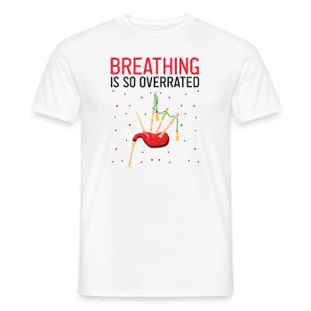 Citation de cornemuse pour les musiciens écossais et de cornemuse - T-shirt homme - blanc - Devant - AI Model Male 178 dark (178cm)
