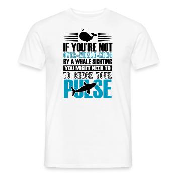 Humpback whale design for ocean, sea, whale and whales - Men's T-Shirt - white - Front - AI Model Male 178 dark (178cm)