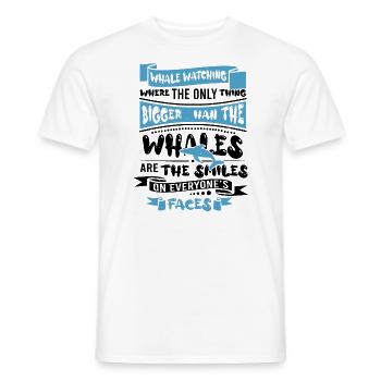 Humpback whale design for ocean, sea, whale and whales - Men's T-Shirt - white - Front - AI Model Male 178 dark (178cm)