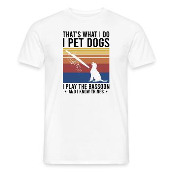 Bassoon Wind Instrument Design for Bassoonist - Men's T-Shirt - white - Front - AI Model Male 178 dark (178cm)