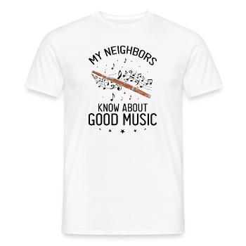 Bassoon Wind Instrument Design for Bassoonist - Men's T-Shirt - white - Front - AI Model Male 178 dark (178cm)