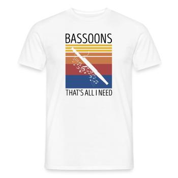 Basson Orchesta design pour bassonistes - T-shirt homme - blanc - Devant - AI Model Male 178 dark (178cm)