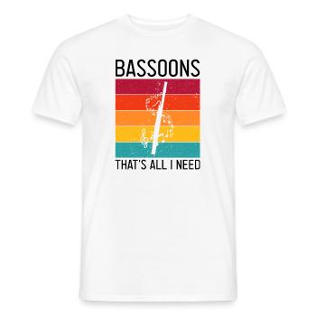 Conception bassoniste pour orchestre à vent - T-shirt homme - blanc - Devant - AI Model Male 178 dark (178cm)