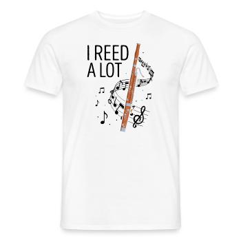 Bassoon Wind Instrument Design for Bassoonist - Men's T-Shirt - white - Front - AI Model Male 178 dark (178cm)