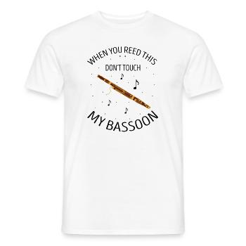 Fagottrohr für Fagottist und Fagottorchester - Männer T-Shirt - Weiß - Vorne - AI Model Male 178 dark (178cm)